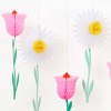 Conj. 6 Flores Papel Meri Meri